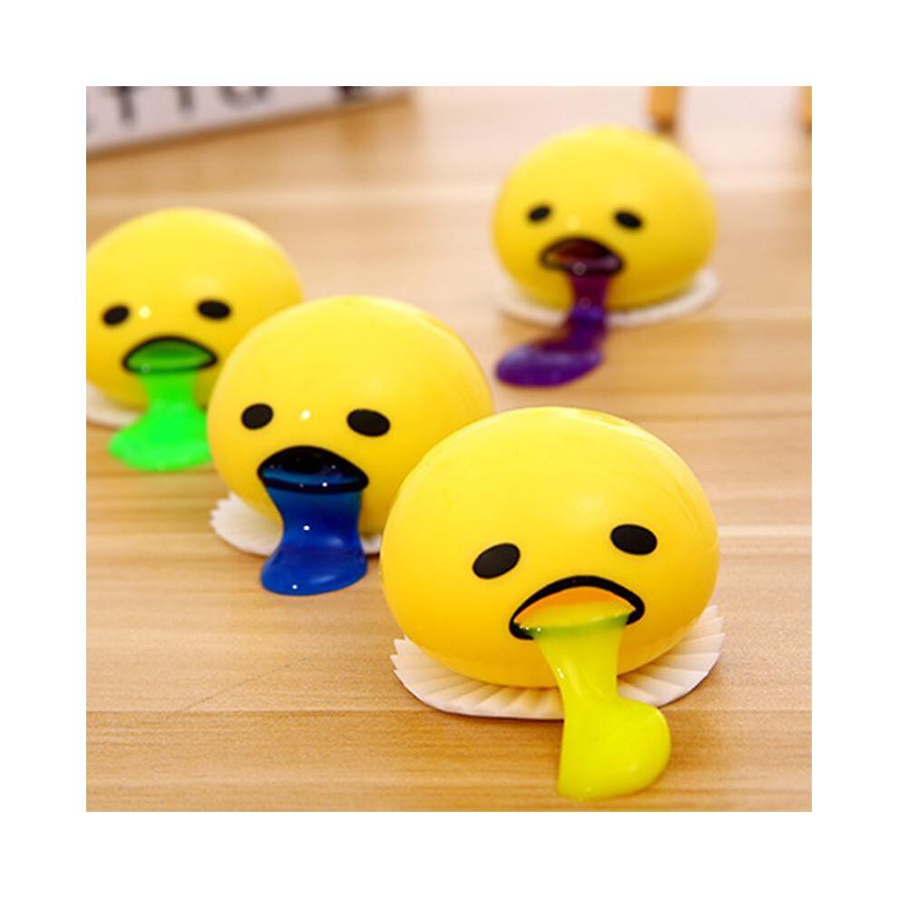 Gudetama Egg Toy Novelty Stress Relief Squeeze Yolk Vomiting Egg Fidget Sensory Toy Gift For All Ages New 6pcs