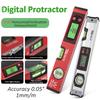 Цифровой угломер, угломер, электронный уровень, уклономер 0-90°, линейка с градуированной шкалой, пузырьковый магнитный уровень, линейка