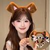 Забавные собаки Складная повязка на голову с ушками Милая головная повязка для косплея Мультяшная собачка Аксессуары для волос Повязки на голову для женщин Фестивальные подарки