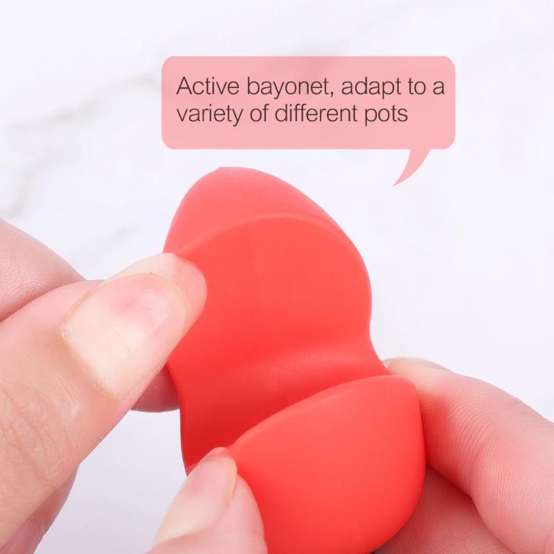 3pcs/set Silicone Pot Lid Anti-spill Rack Heat-resistant Anti-Overflow Stoppers Pot Cover Lifter Holder Creative Kitchen Tools Gadgets