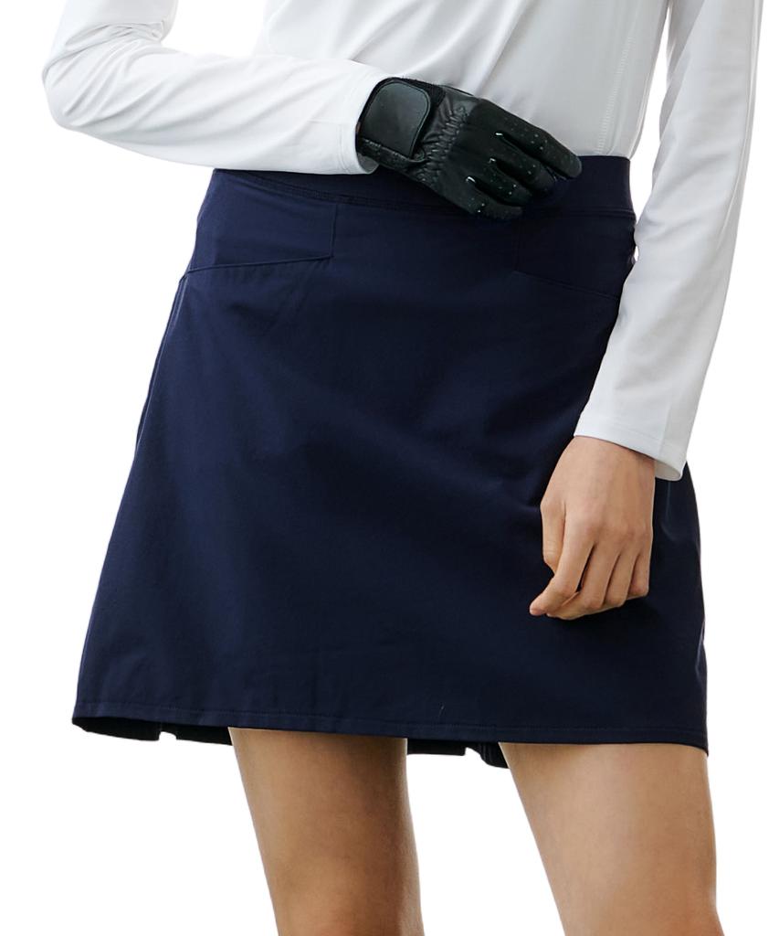 Pollolalpeulolengolpeu Back Pleated Stretch Scott - Navy