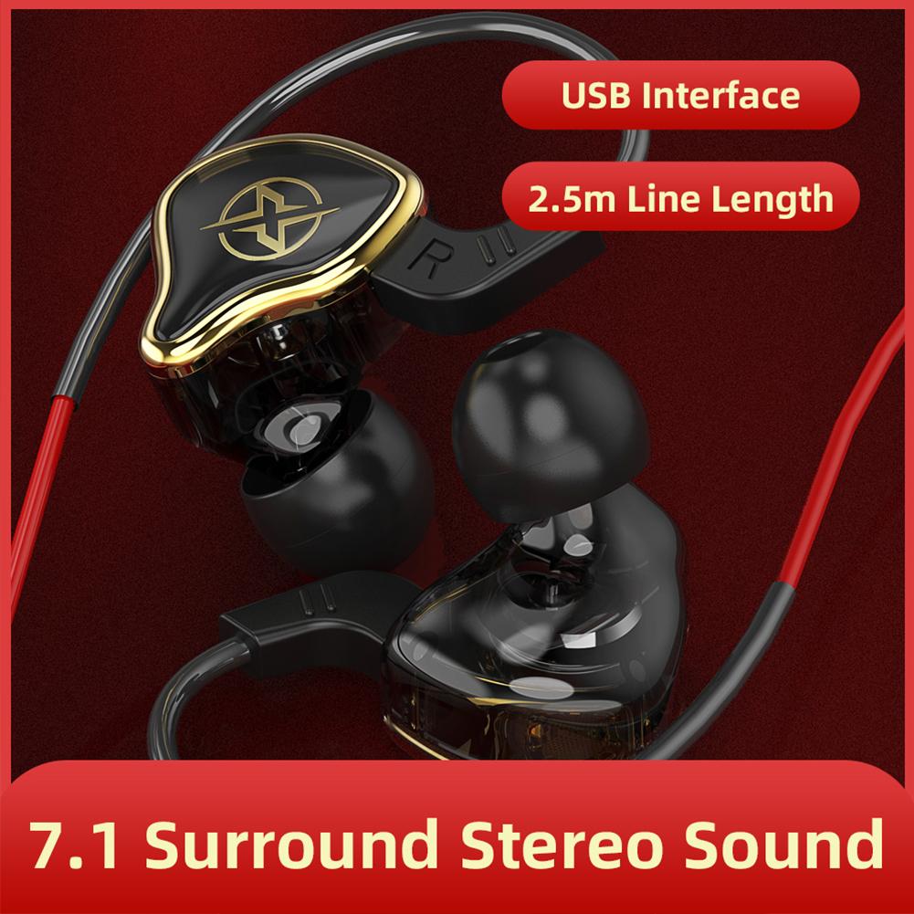 Usb игровая гарнитура с микрофоном, проводные наушники с дистанционным управлением, диафрагма для домашних животных, USB-кабель 2,5 м для ПК, компьютера, Ps4, Ps5