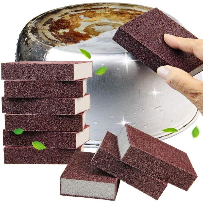 10 Pack Carborundum Sponges Nano Magic Emery Cleaning Sponge Rust Sponge for Pots and Pans Rust Remover Carborundum Nano Sponge