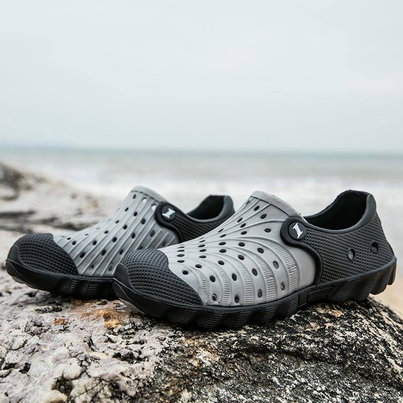 Модные летние мужские сандалии Baotou Hollow Out Large Color Matching Beach Shoes Non Slip Wear Resistance Airful Casual Sandals 40-46