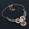 Astonishing Rose Quartz Gemstone Handmade Pure Copper Wire Wrap Jewelry Necklace