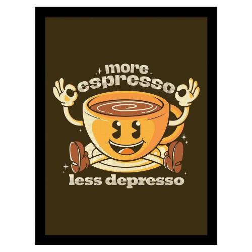 Pyramid International More Espresso Less Depresso Framed Poster