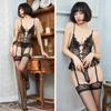 Sexy seduction transparent lace shapewear backless lingerie women