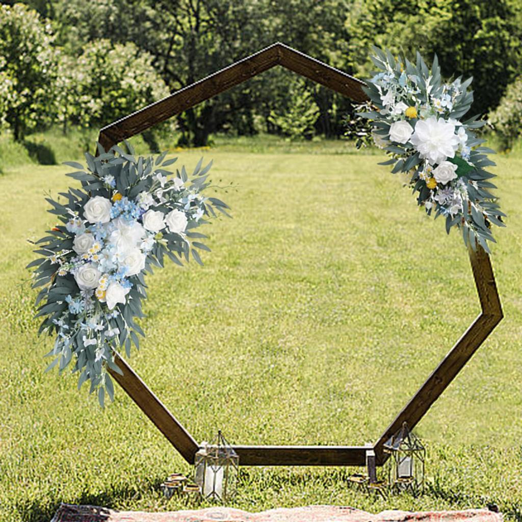 2 шт., свадебная арка, цветы, искусственные цветочные сувениры, деревенский ручной работы, зеленые листья, приветственный знак