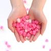 100Pcs Great Romantic Rich Qualities Gift Box Filler Pink White Mini Heart Love Beads Foam Strip Slime Party Supplies