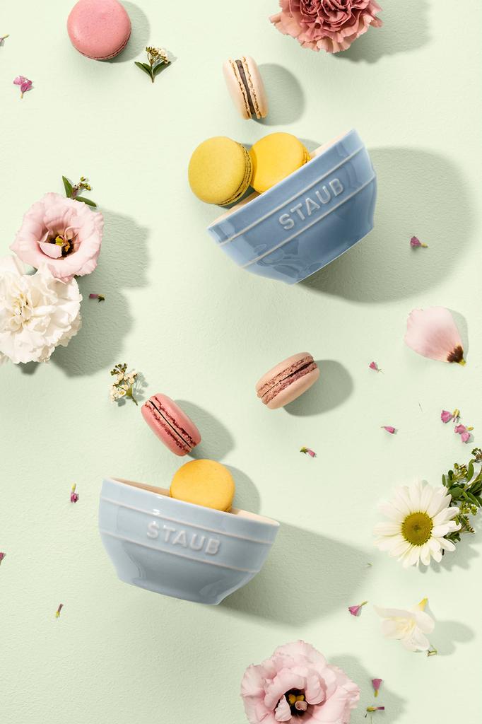 Миска staub керамическая 12 см, набор из 2 предметов, керамическая маленькая миска для макарон, безопасная для использования в микроволновой печи, японская керамическая миска "Ceramic Blue" [Авторизованный продукт] Z1023-686