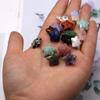 1 шт., кулон с кристаллами для исцеления Boho Reiki, подвески из натурального камня аметиста в виде пентаграммы для изготовления ювелирных изделий, рождественские подарки своими руками 15x15 мм