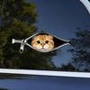 Waterproof Cat Car Sticker Zipper Design Pet Car Decoration Sticker  Scratch Covering
