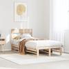 VidaXL Bed Frame with Headboard 75x190 Cm Solid Pine Wood, Bedroom Furniture, Bed Base, Wooden Bed, Bed, Single Bed 850818