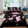 Комплект постельного белья из 2/3 предметов, комплект постельного белья с принтом в виде цветущей японской вишни, декоративный пододеяльник для спальни, гостевой комнаты, 1*пододеяльник