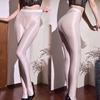 Женские чулки Блестящие Глянцевые Тонкие Прозрачные Леггинсы с глубокой ластовицей Брюки для танцев и йоги Ультраэластичные Приподнимающие ягодицы Колготки