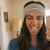 Wide Band Sports Headwrap Elastic Yoga Hairband Sweet Striped Headband  Gym