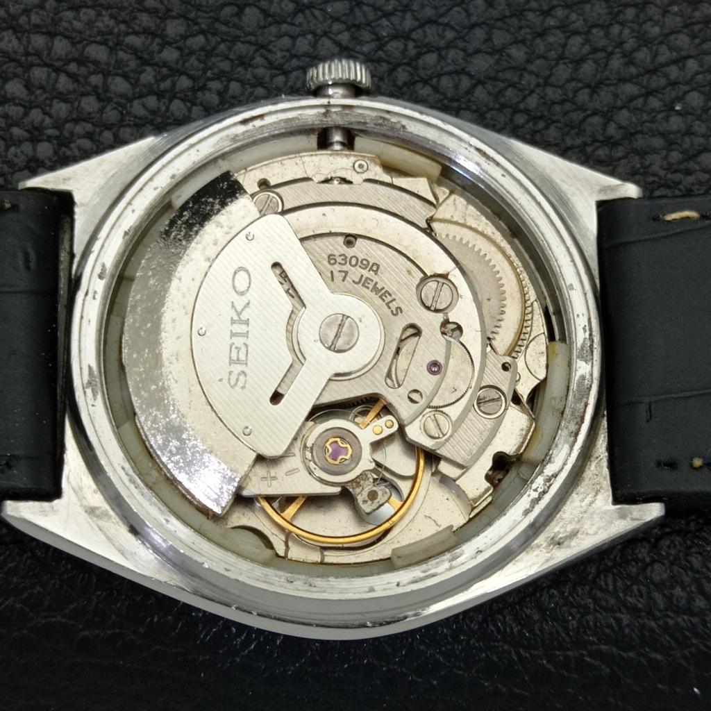 ЯПОНИЯ 6309A ВИНТАЖНЫЕ МУЖСКИЕ АВТОМАТИЧЕСКИЕ ЧАСЫ SEIKO 5 С ЧЕРНЫМ ЦИФЕРБЛАТОМ a701289-5 R206a-a701289