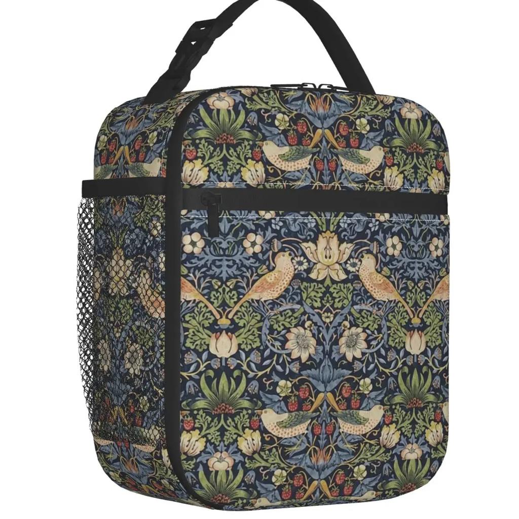 William Morris Vintage термоизолированные сумки для ланча с цветочным текстильным узором переносной контейнер для ланча походная дорожная коробка для хранения еды
