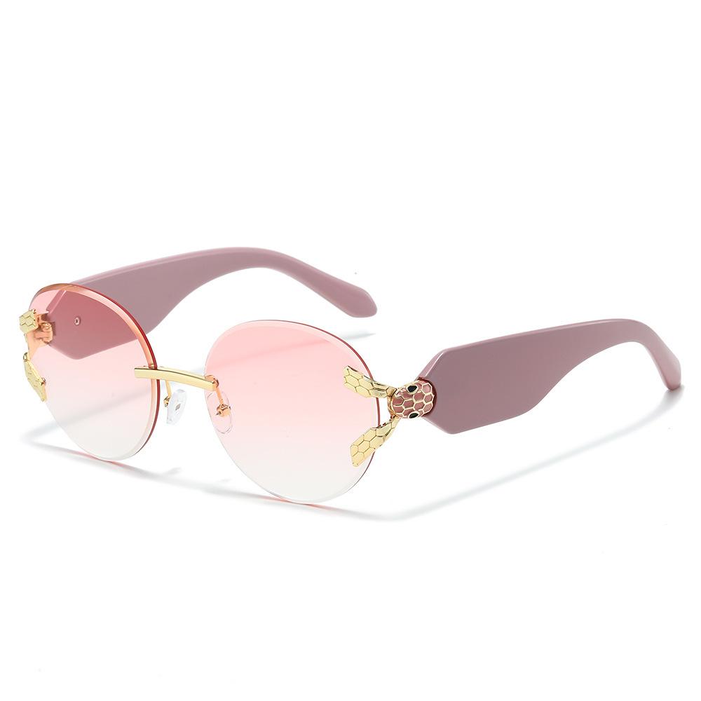 New trendy street shot metal round frame sunglasses European and American style ins female stars fashion sunglasses men and women