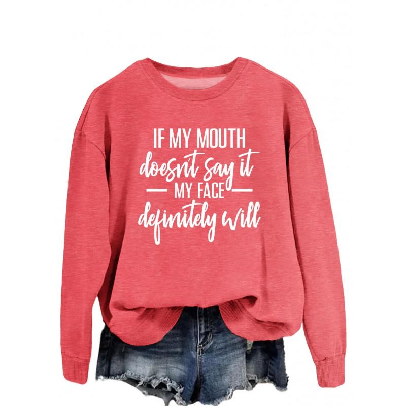 Oversized Womens Hoodie Loose Fit Cotton Blend Streetwear Long Sleeve Sweatshirt With Graphic Print