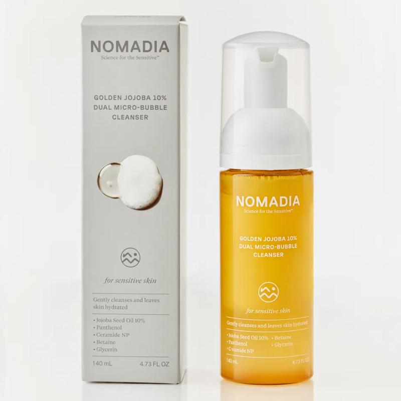 NOMADIA Золотой жожоба 10% Двойной очищающий гель с микропузырьками 140 мл