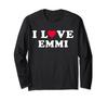I Love Emmi Matching Girlfriend Boyfriend Emmi Name Long Sleeve & T-Shirts