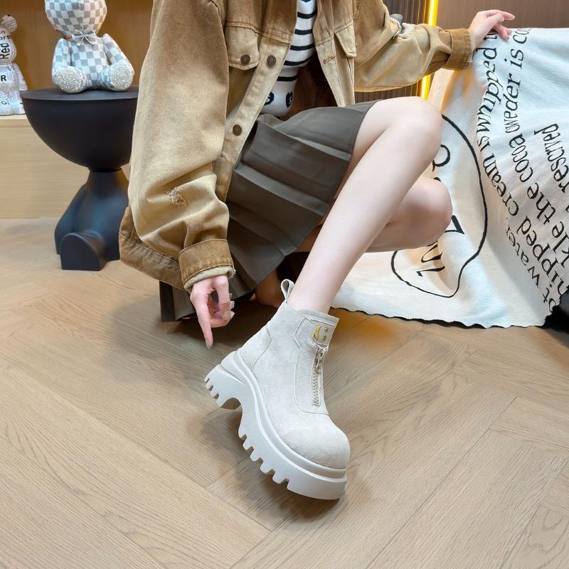 Осенние новые матовые кожаные ботинки мартин на шнуровке, женские ботильоны на платформе, ботинки-локомотивы с большой головкой