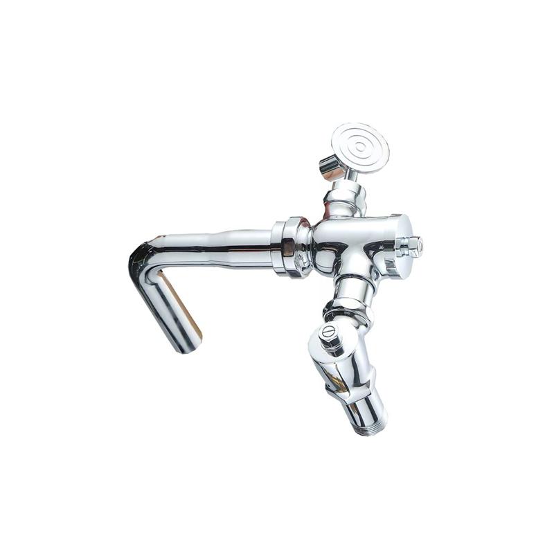 High Quality Eco-Friendly Water Saving Automatic Toilet Flush Valve Brass Pedal Type Wall-Mounted Hotel Use Professionally