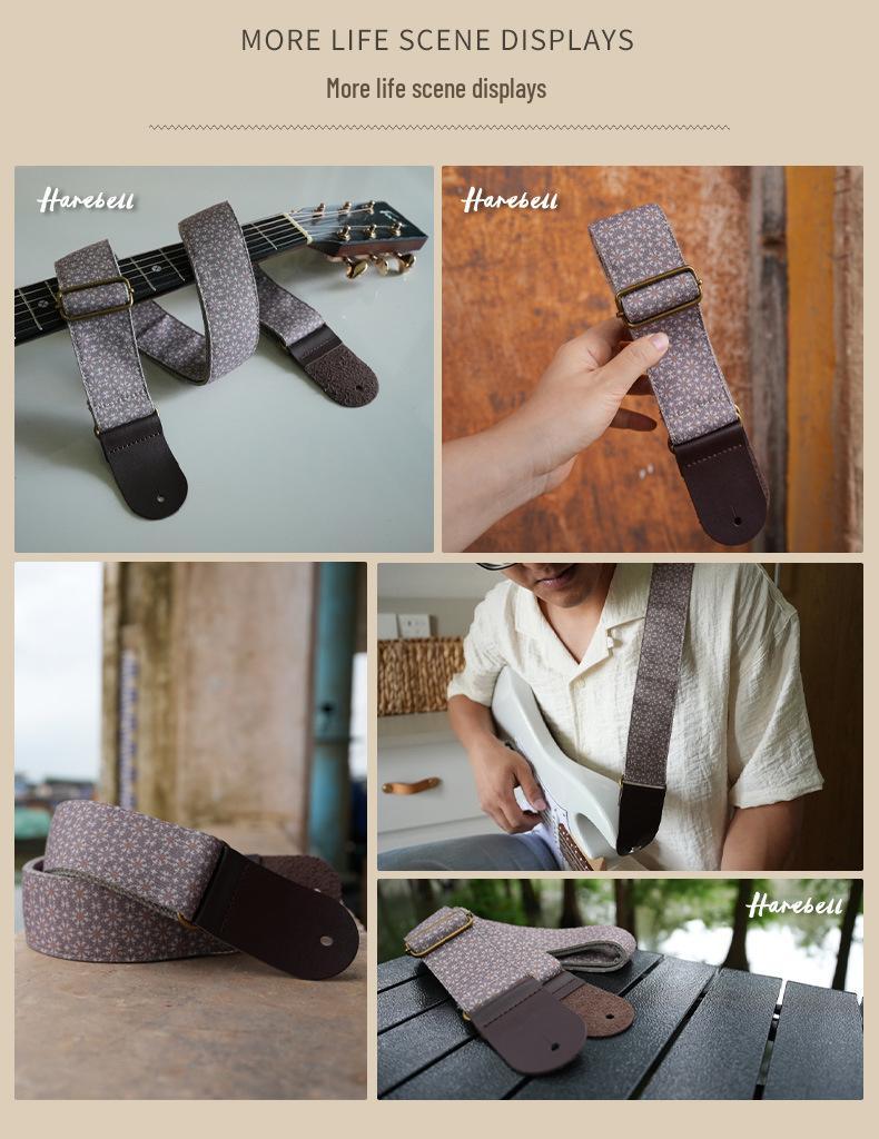 Винтажный гитарный ремень с принтом, ширина 5 см, Dark Star PO-106