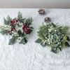 Рождественский подсвечник с искусственными листьями, венок для подсвечника, искусственная вишневая шишка, гирлянда