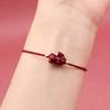 Сплетенный вручную фиолетовый киноварный браслет на удачу ручной работы, браслеты из красной веревки, размер регулируется