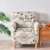 Floral Tub Chair Cover Stretch Spandex Club Armchair Slipcover For Living Room Single Sofa Covers For Study Bar Counter Hotel
