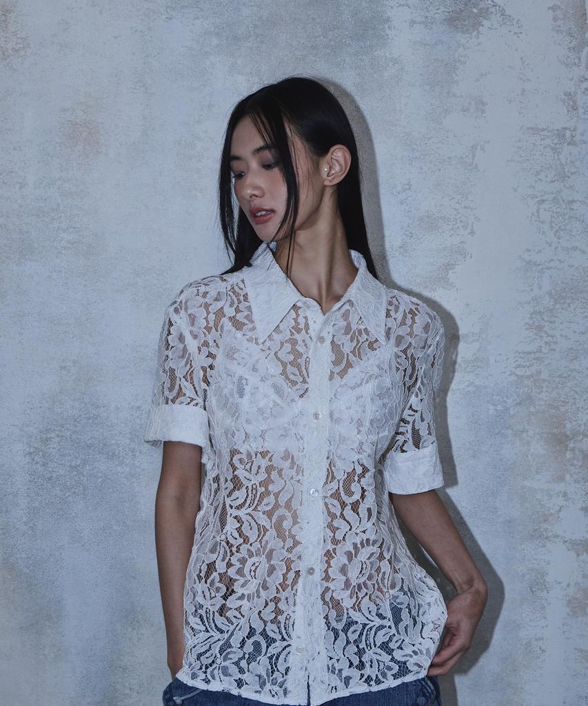 PARADIGMFILM [Ep.02] Lace Crop Half Shirt (Ivory)