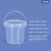 150Ml-1500Ml Plastic Buckets + Lids - Empty White With Handle - Large Food Pail