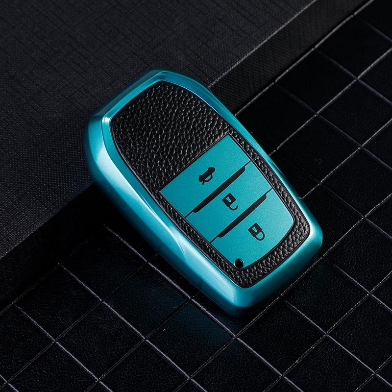 3 Buttons Soft Tpu Car Key Case Cover for Toyota Hilux Innova Rav4 Fortuner Yaris 2021 Shell Fob Protector Keychain Accessories