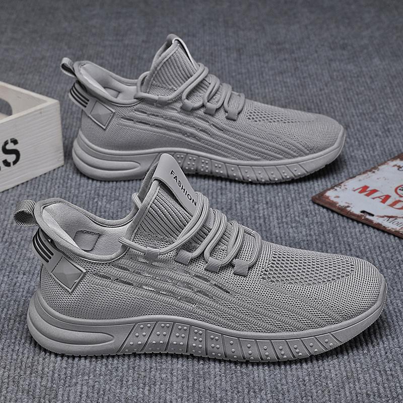 2026 Men's Woven Shoes New Fashion Spring and Autumn Leisure Walking and Running Breathable Flat Bottom Gym Sports Men Sneakers