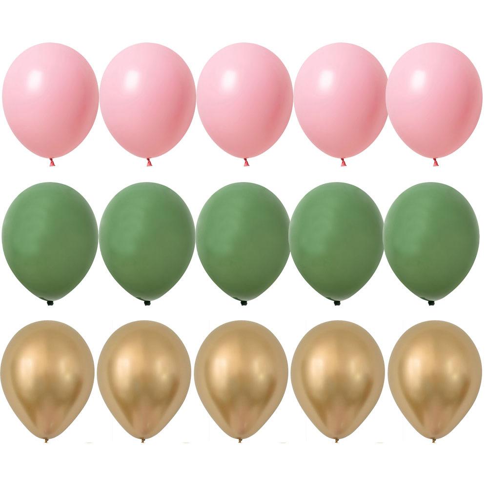 Набор из 20 шаров 10 дюймов Ретро Зеленый Белый Золотой Шары День Рождения Свадьба Юбилей Джунгли Летняя Вечеринка Декор Товары для дома KTY