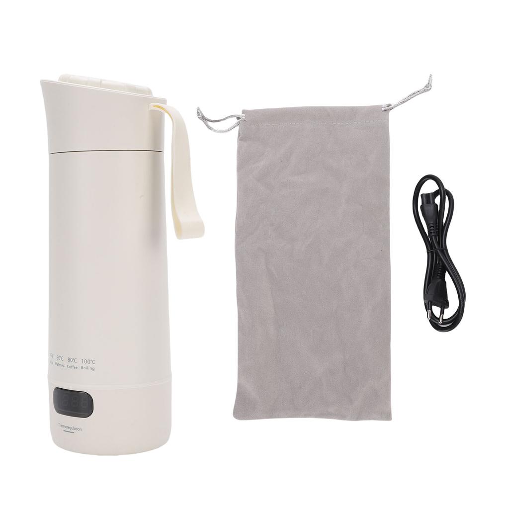Travel Electric Kettle 300W 400ml Stainless Steel 3 Minutes Fast Heating Portable Small Hot Water Boiler with Display