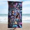 Overwatch Heroes Print Beach Towel, Large Soft Quick Dry Towel for Beach Camping Swimming