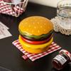 Food-grade Glaze Burger Shape Ceramic Plate Set Stackable 6-Layer 6 in 1 Sauce Bowl Set Space Saving Easy To Clean