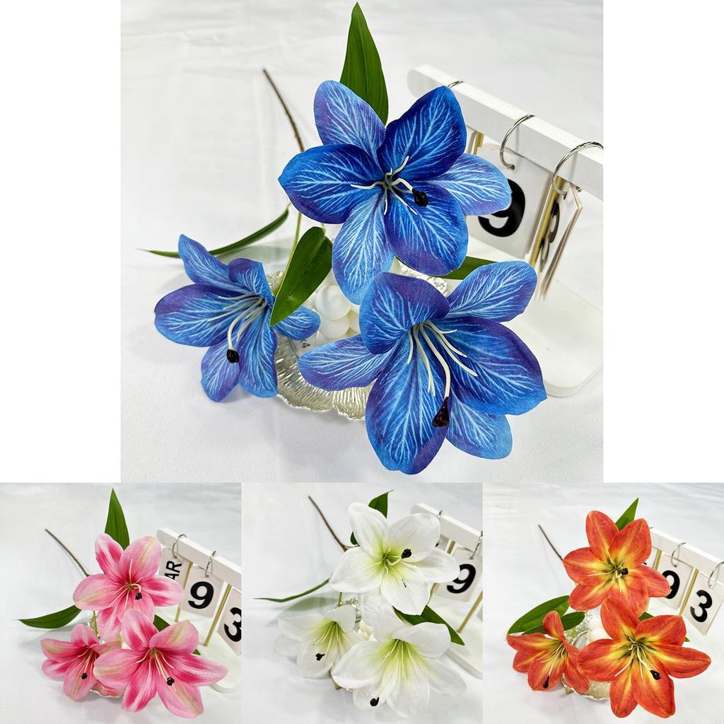 Silk Lily Flowers For Home Decoration Wedding Party Gift Photography Prop Party Supplies