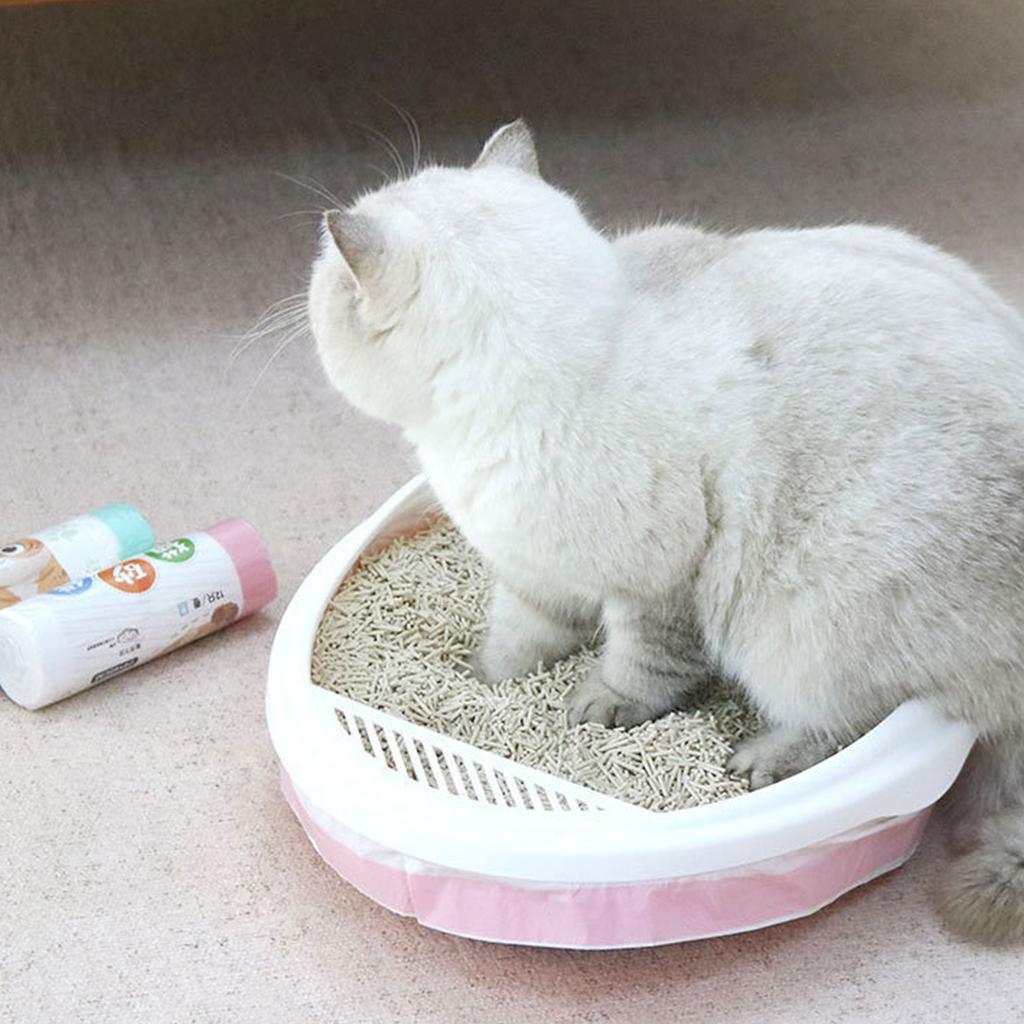 Кошачьи liners для лотка Одноразовые liners для кошачьего туалета Прочные утолщенные Мешки для кошачьего туалета с завязками Герметичные мешки для отходов