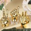 Set Of 3 Hand Sign Fantasy Showpiece Statue Collectible Figurines(Multi,Ceramic)Decorative Items For Home Decor Living Room Bedroom