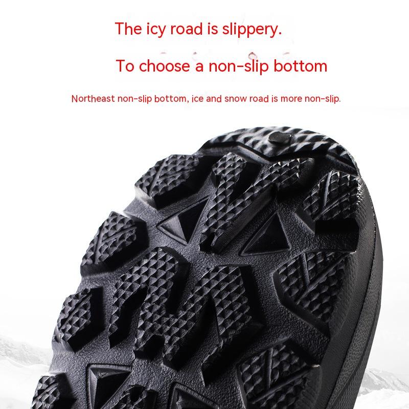 Новая утолщенная водонепроницаемая хлопковая обувь для рыбалки, нескользящие и теплые зимние толстые зимние сапоги с высоким бочком для рыбалки