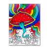 Posters and Print Psychedelic Magic Black light Wall Art Canvas Painting  bilder cuadros Trippy Visual Mushroom Mind Education