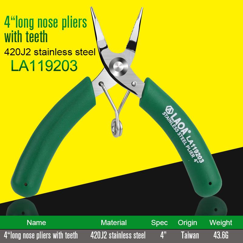 LAOA Mini Side Cutter 3.5 Inch Stainless Long Nose Nippers Small Cutting Electronic Scissors Diagonal Pliers Wire Cutter