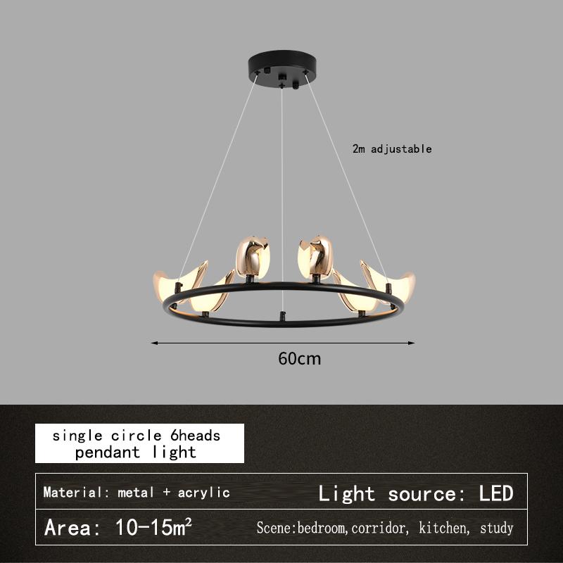 Креативная светодиодная люстра в виде птицы для прихожей, лестницы, настенного бра, прикроватного светильника в спальне, современного дизайнерского декора, подвесного светильника