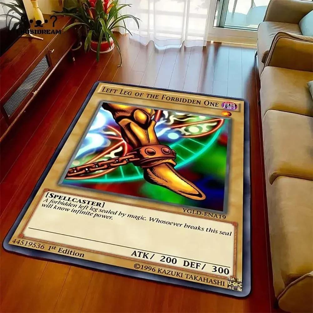 Yu-Gi-Oh Blue Eyes White Dragon Anime Carpet Cartoon Floor Mat for Living Room and Bedroom Decorative Area Rug Perfect Gift