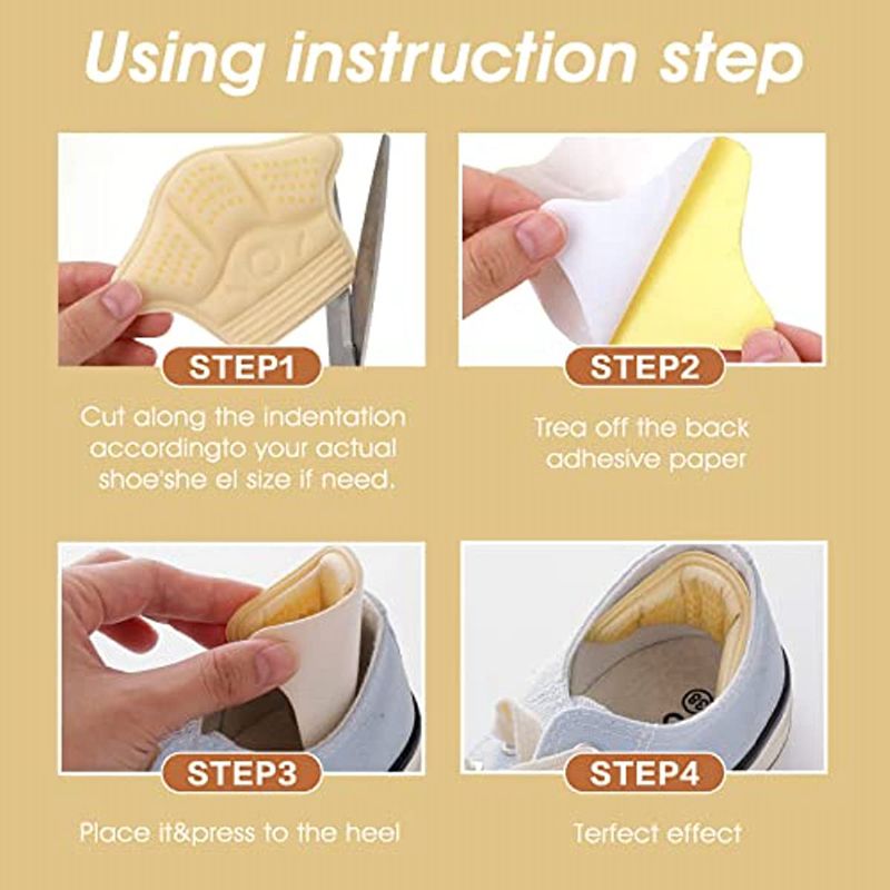 Протектор пятки Наклейка на пятку Стельки для кроссовок Патч Регулируемый размер Редуктор Накладки на пятку Подкладка Накладки-захваты Подушечка Облегчение боли Вставки