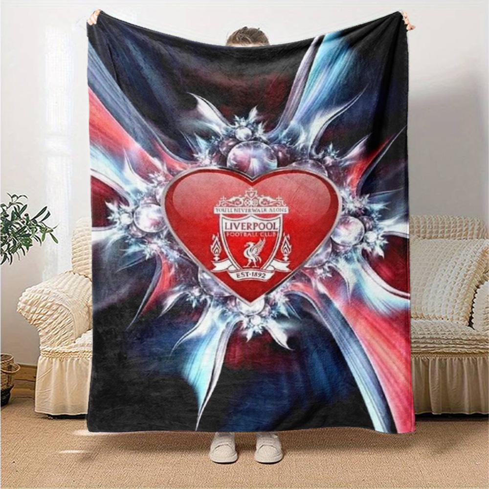 Liverpool Blanket Comfortable Great for Office Chair Chair Livingroom for All Seasons Playful Design Best Holiday Gift for Friends Family